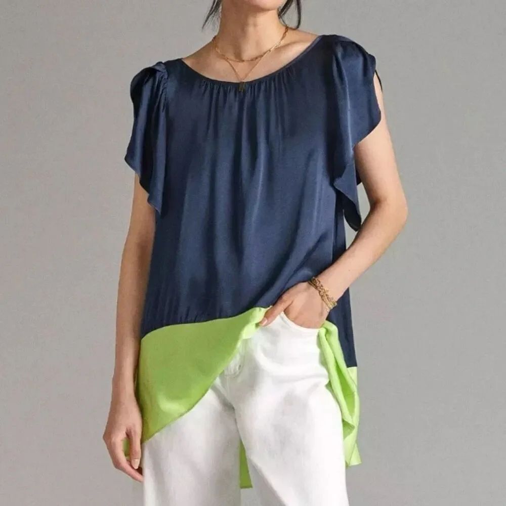 Anthropologie Maeve Colorblocked Tunic size Small